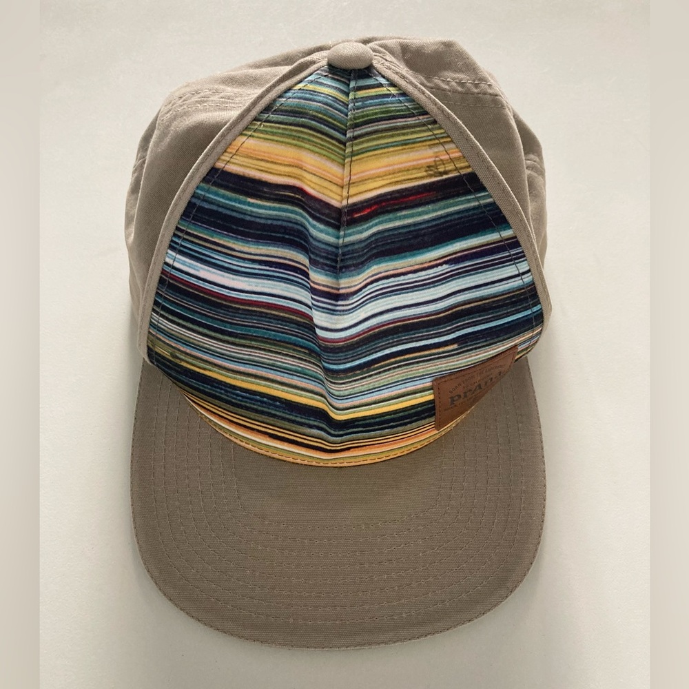 Prana Organic Cotton Striped Snackback Cap Hat